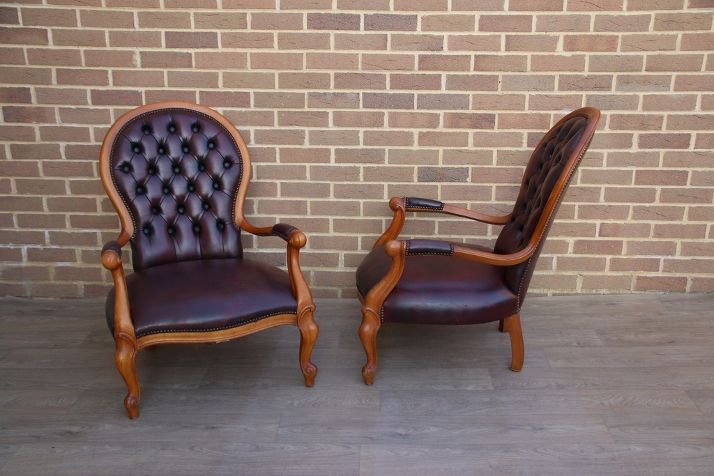Chesterfield Parlour Armchairs - Image 4