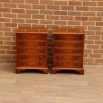 Pair of Oak Burr Bedside Chests