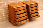 Pair of Oak Burr Bedside Chests - Image 7