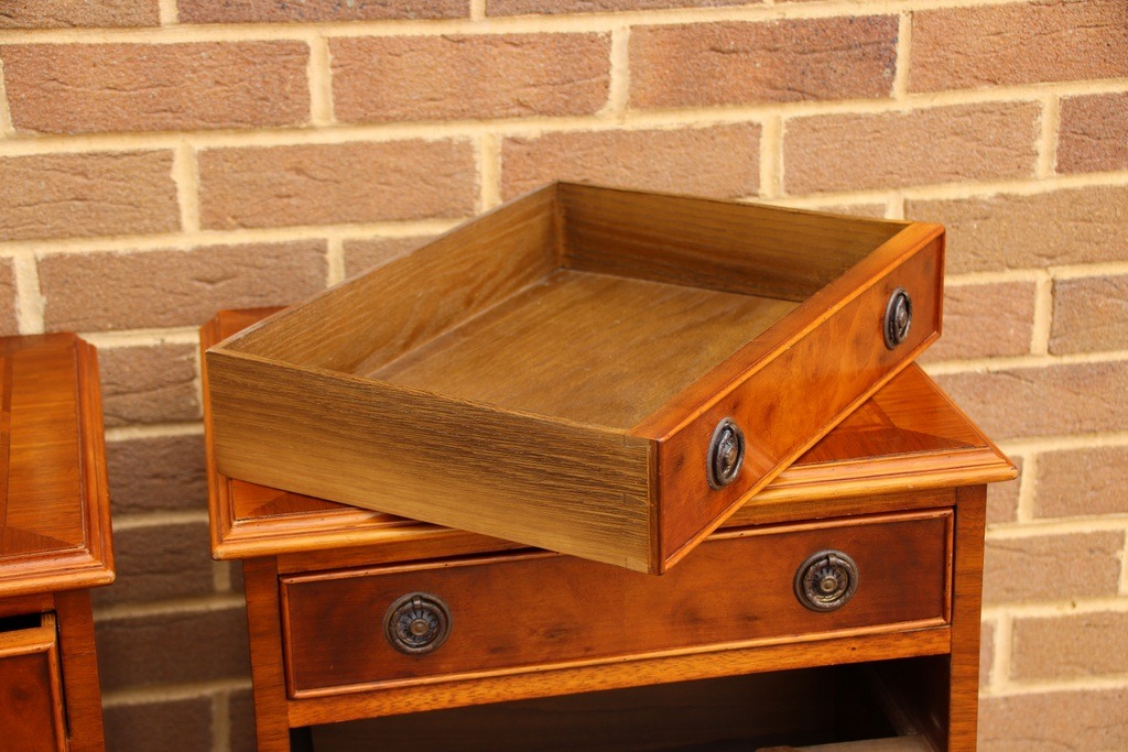 Pair of Oak Burr Bedside Chests - Image 13