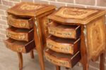 Pair of French Bombe Bedside Tables - Image 9
