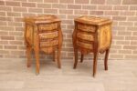 Pair of French Bombe Bedside Tables - Image 11