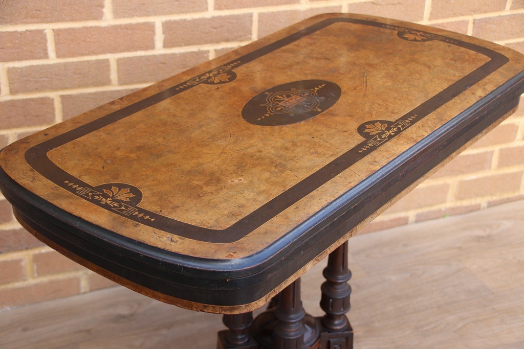 Victorian Burr Walnut Card Table - Image 14