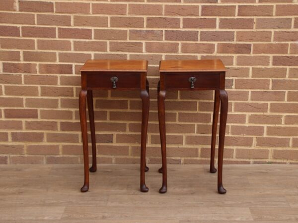 Pair of Antique Queen Anne Bedside Tables