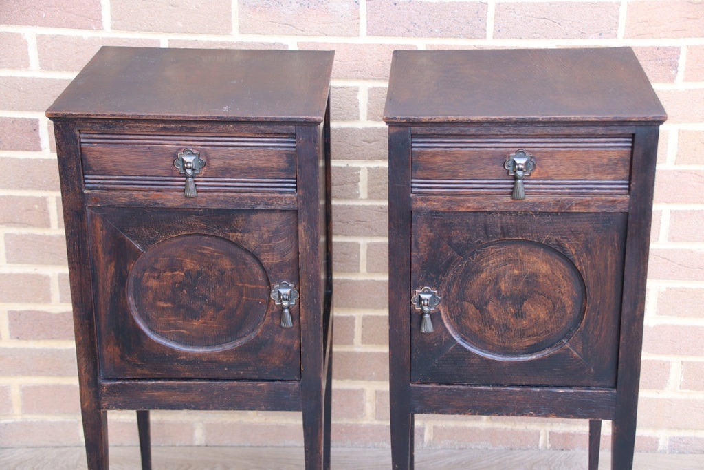 Pair of Antique Bedside Tables - Image 3