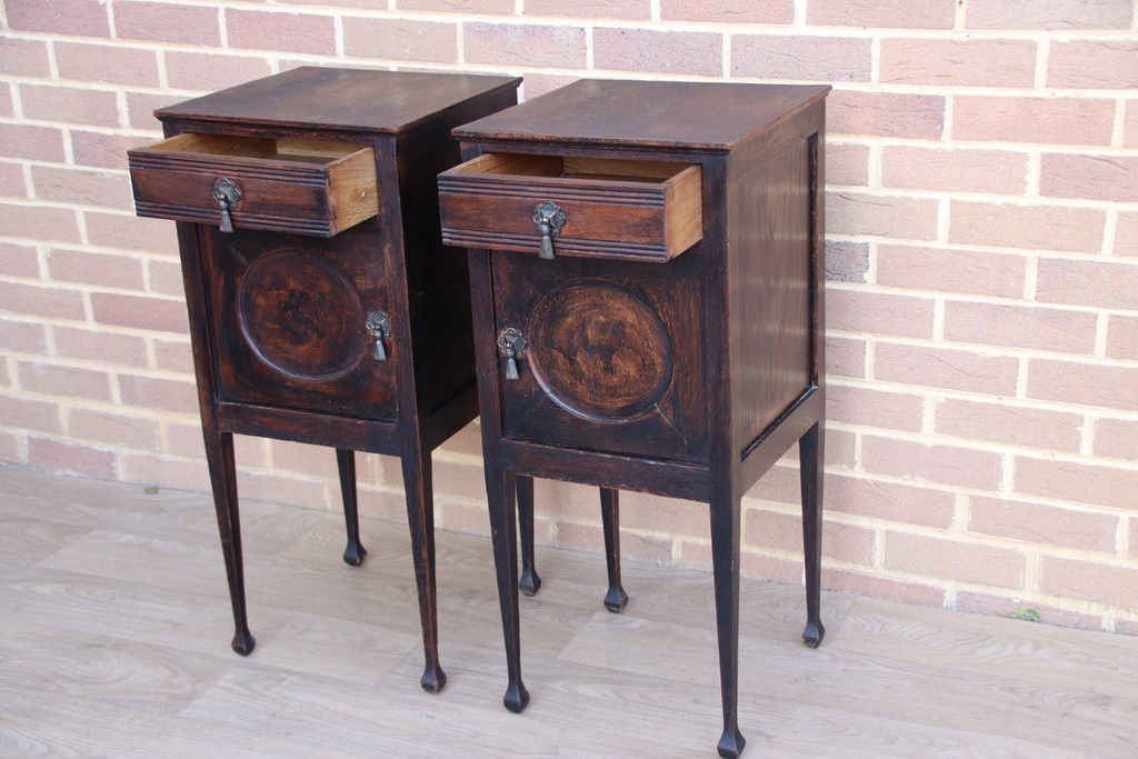 Pair of Antique Bedside Tables - Image 4