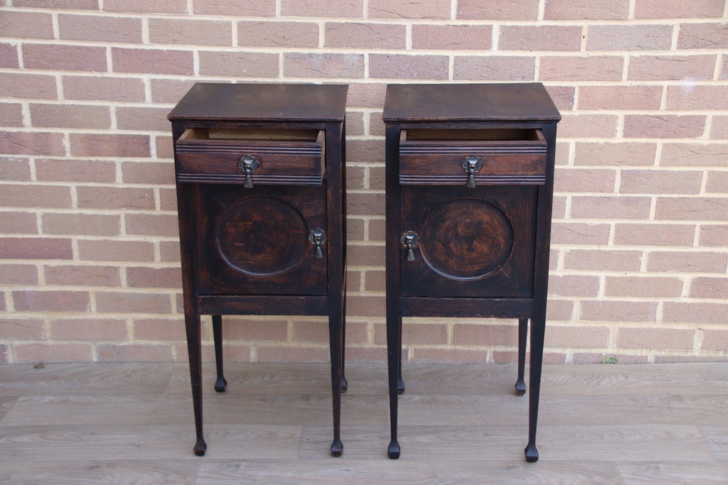 Pair of Antique Bedside Tables - Image 6