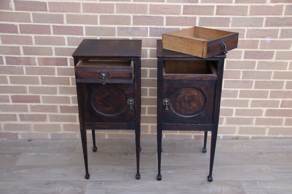 Pair of Antique Bedside Tables - Image 11
