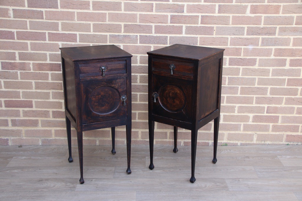 Pair of Antique Bedside Tables - Image 12