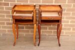 Pair of French Cherry Bedside Tables - Image 4