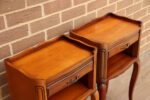 Pair of French Cherry Bedside Tables - Image 8