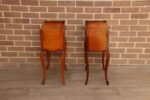 Pair of French Cherry Bedside Tables - Image 12