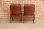 Pair of Mahogany Queen Anne Bedside Tables
