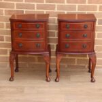 Pair of Mahogany Queen Anne Bedside Tables