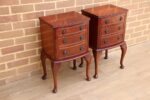 Pair of Mahogany Queen Anne Bedside Tables - Image 2