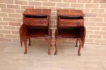 Pair of Mahogany Queen Anne Bedside Tables - Image 7