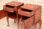 Pair of Mahogany Queen Anne Bedside Tables - Image 8