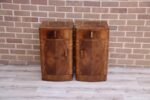 Pair of Art Deco Walnut Bedside Cabinets