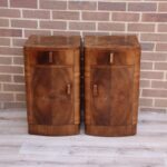 Pair of Art Deco Walnut Bedside Cabinets