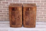 Pair of Art Deco Walnut Bedside Cabinets - Image 2