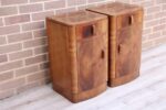 Pair of Art Deco Walnut Bedside Cabinets - Image 3