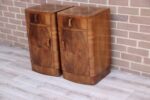 Pair of Art Deco Walnut Bedside Cabinets - Image 4