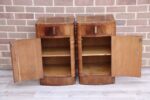 Pair of Art Deco Walnut Bedside Cabinets - Image 5