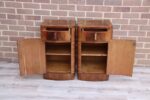 Pair of Art Deco Walnut Bedside Cabinets - Image 6