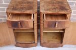 Pair of Art Deco Walnut Bedside Cabinets - Image 9