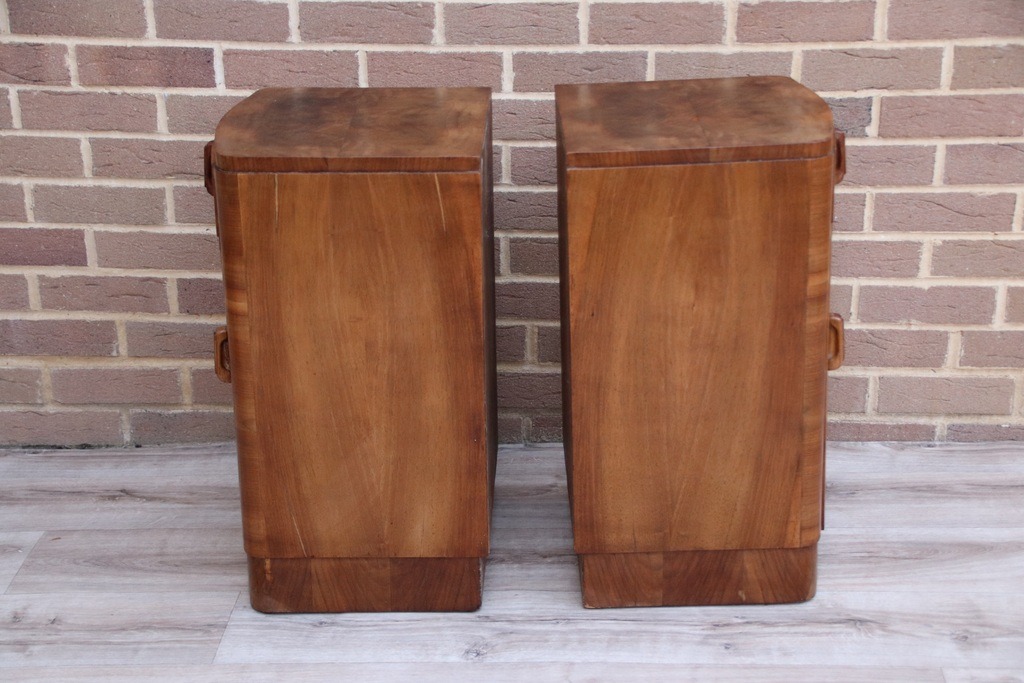Pair of Art Deco Walnut Bedside Cabinets - Image 18