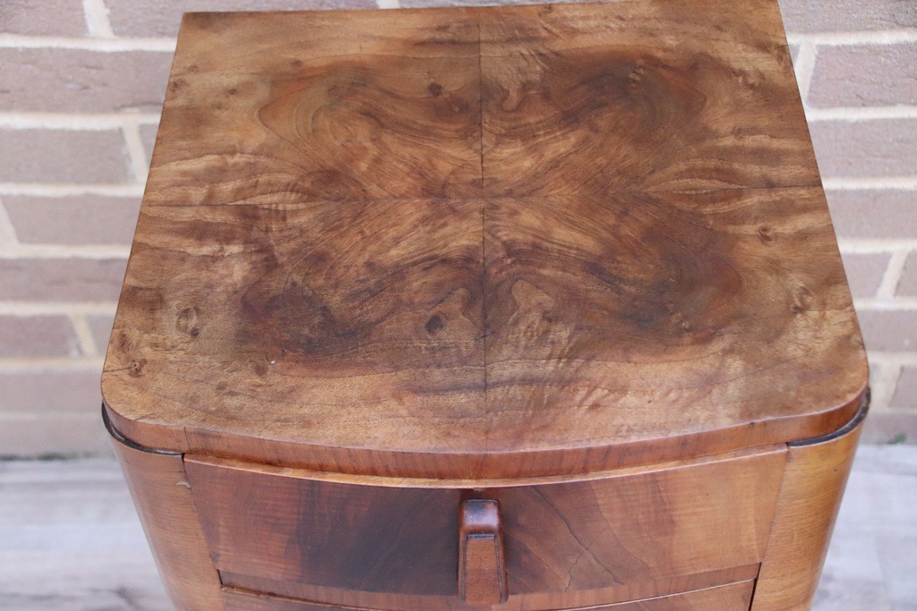 Pair of Art Deco Walnut Bedside Cabinets - Image 24