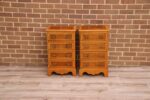 Pair of Burr Wood Bedside Chests