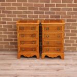 Pair of Burr Wood Bedside Chests