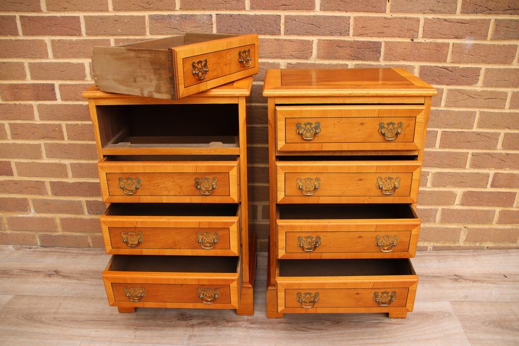 Pair of Burr Wood Bedside Chests - Image 11