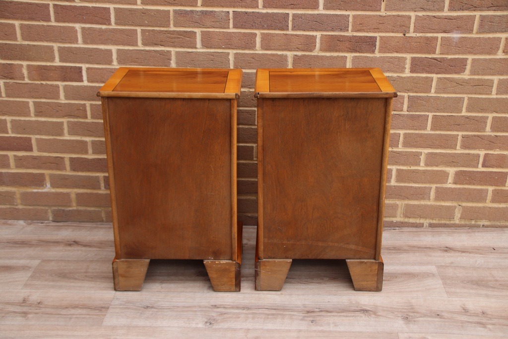 Pair of Burr Wood Bedside Chests - Image 13