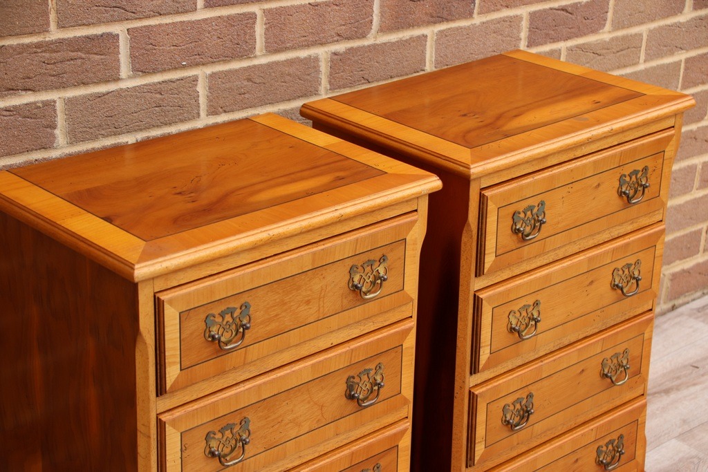 Pair of Burr Wood Bedside Chests - Image 15