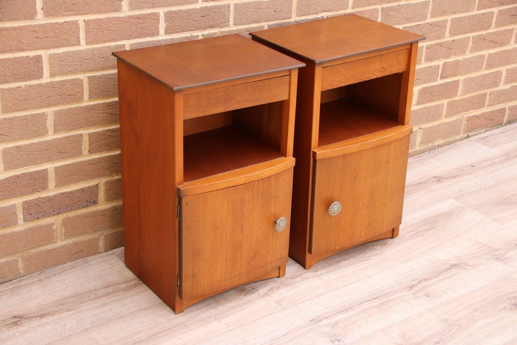 Pair of Retro Vintage Bedside Tables - Image 2
