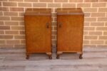 Pair of Antique Burr Walnut Bedside Cabinets