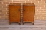 Pair of Antique Burr Walnut Bedside Cabinets - Image 2