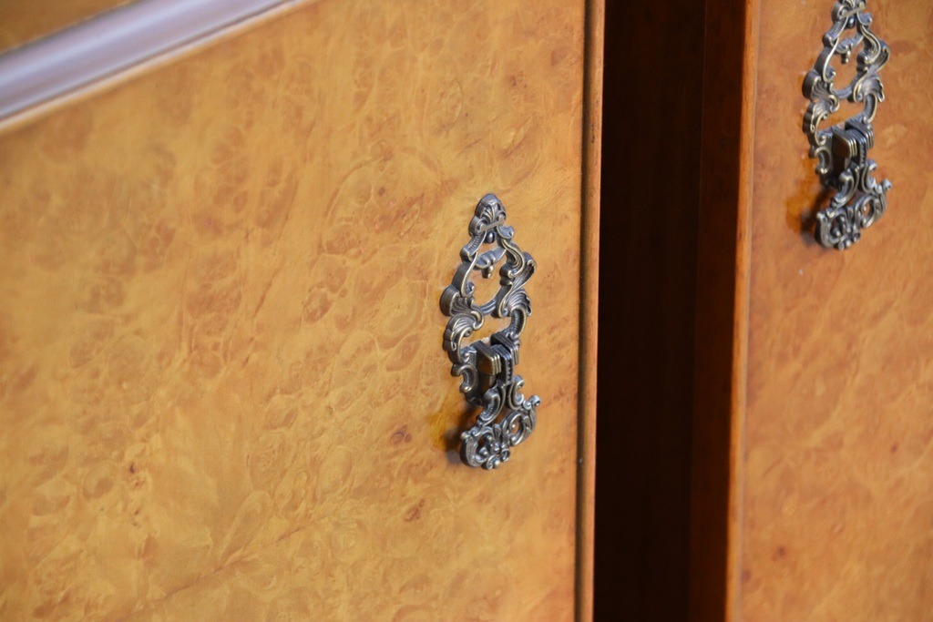 Pair of Antique Burr Walnut Bedside Cabinets - Image 3