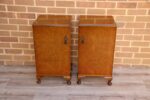 Pair of Antique Burr Walnut Bedside Cabinets - Image 4