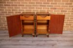 Pair of Antique Burr Walnut Bedside Cabinets - Image 6