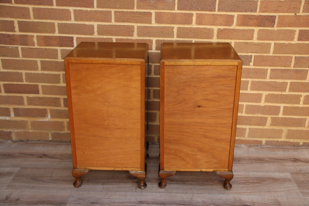 Pair of Antique Burr Walnut Bedside Cabinets - Image 19