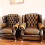 Pair of Thomas Lloyd Chesterfield Regent Armchairs