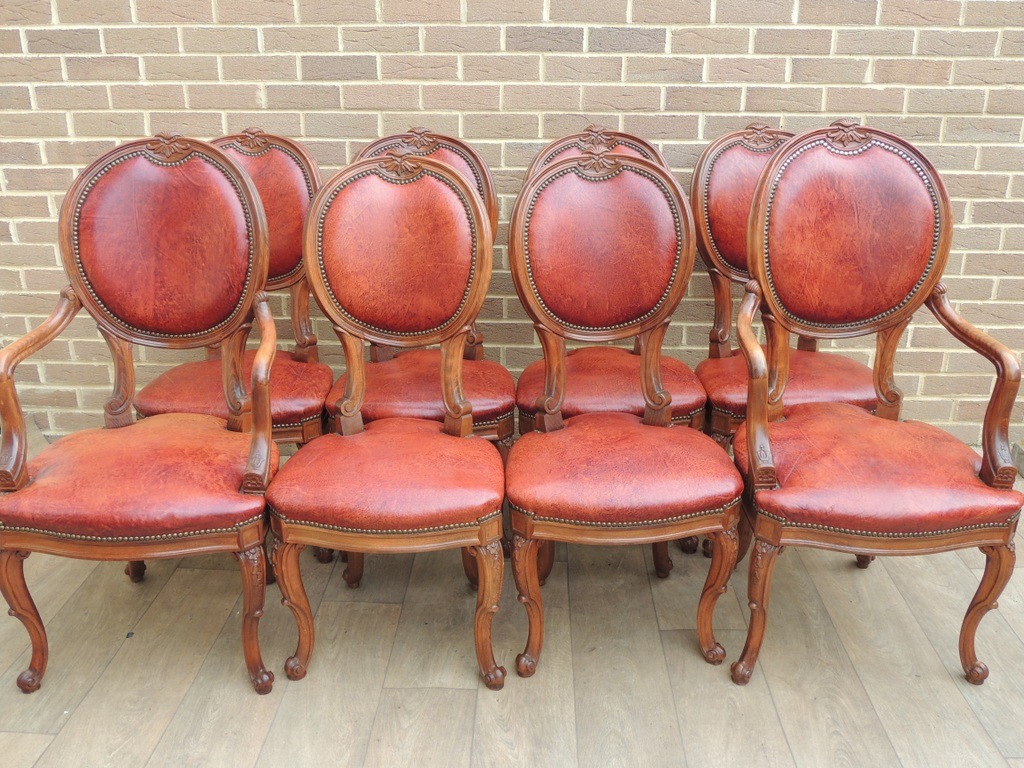8 Vintage Dining Chairs - Image 2