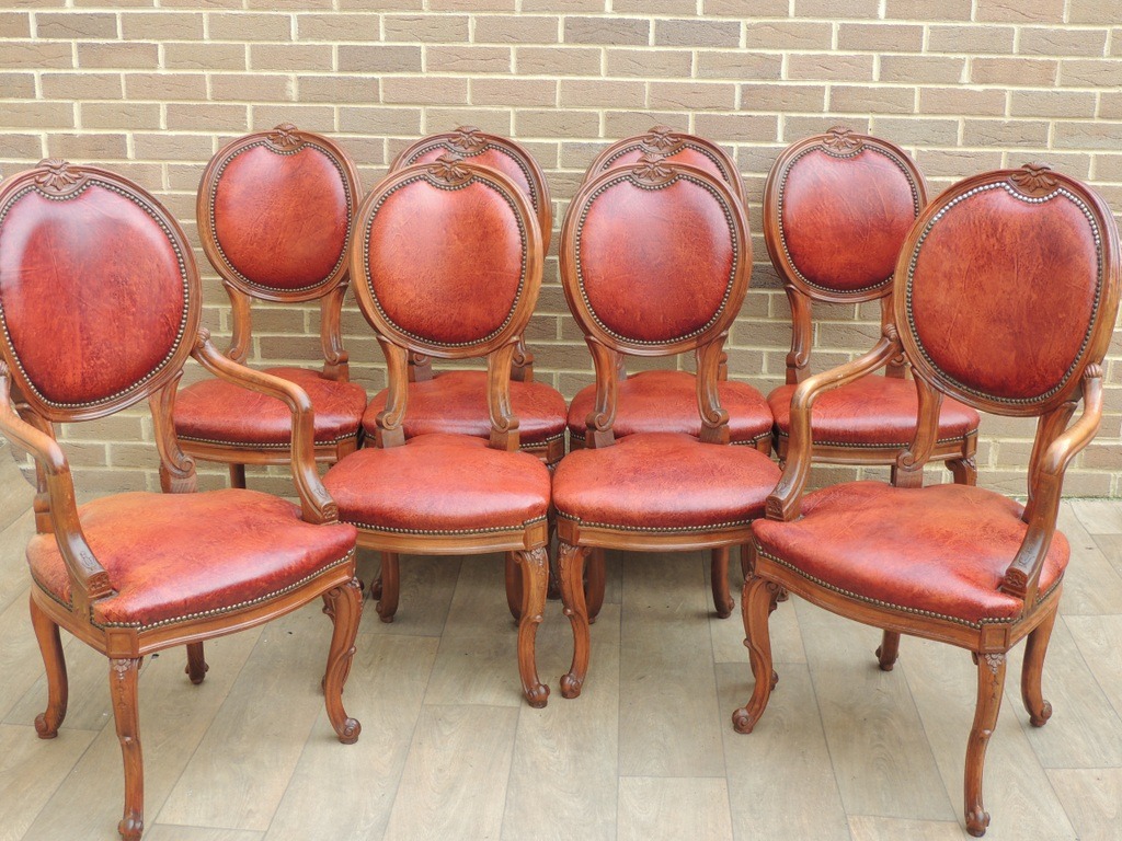8 Vintage Dining Chairs - Image 3