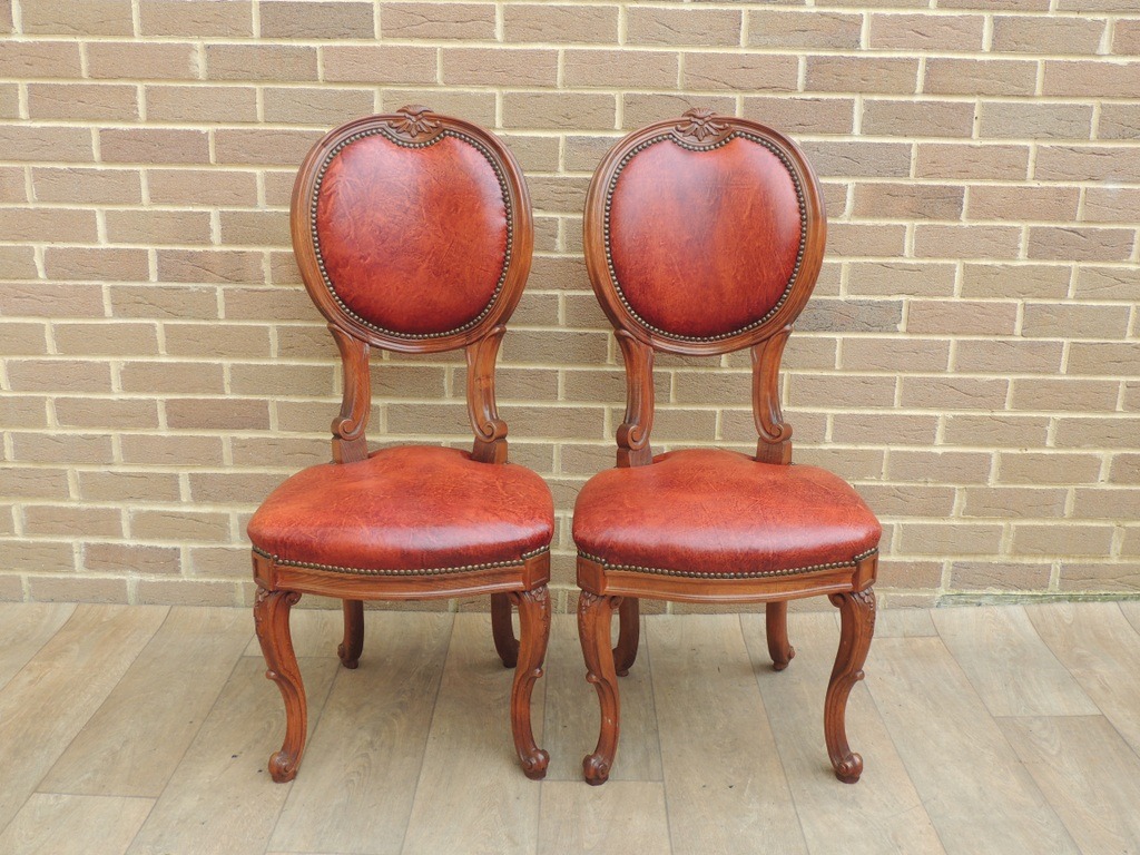 8 Vintage Dining Chairs - Image 4