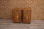 Pair of Antique Neoclassical English Pine Bedside Tables