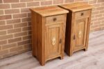 Pair of Antique Neoclassical English Pine Bedside Tables - Image 3