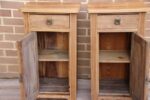 Pair of Antique Neoclassical English Pine Bedside Tables - Image 4